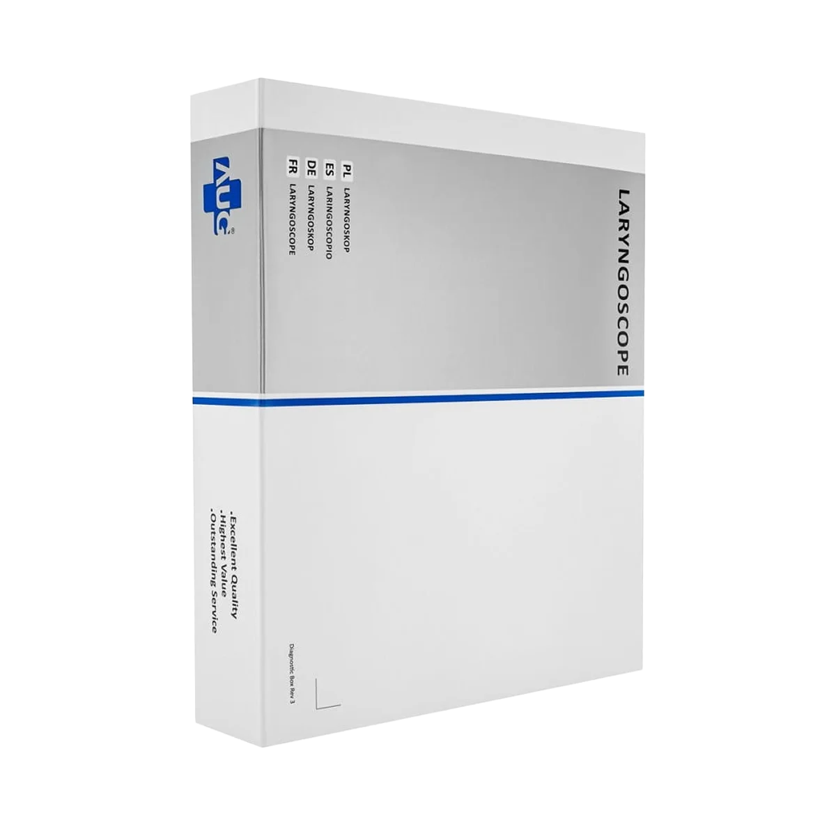 Laryngoskop światłowodowy Macintosh MAXXLITE z 7 łyżkami i 2 rękojeściami - obrazek 2