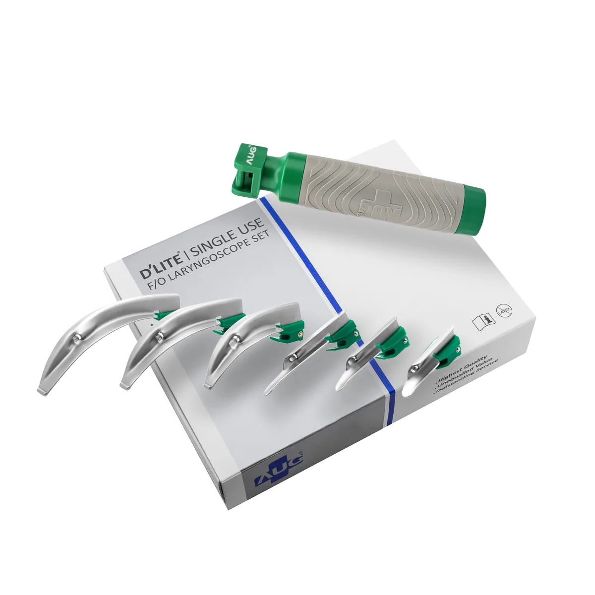 Jednorazowy zestaw laryngoskopowy światłowodowy 3D LED EU