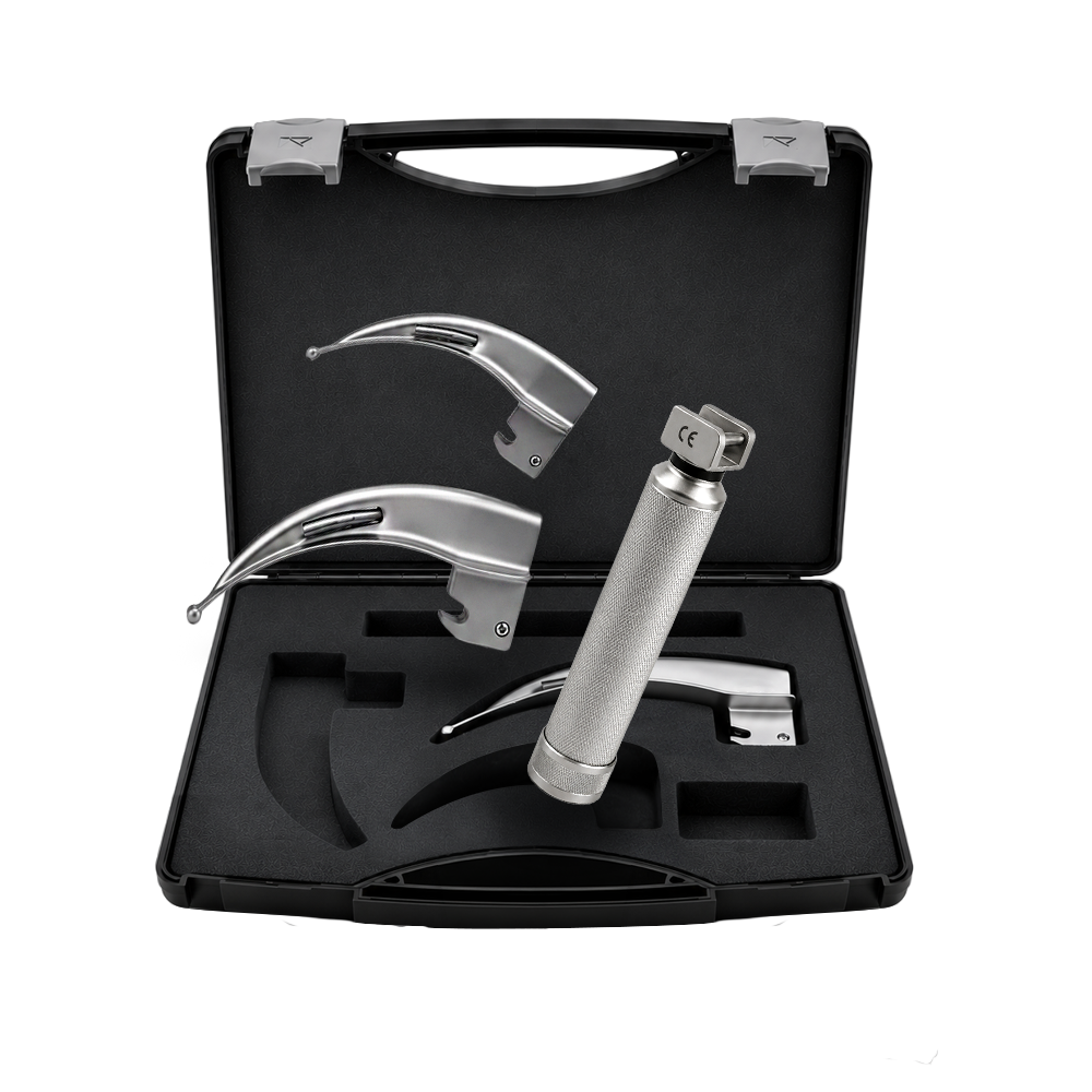 Zestaw laryngoskopowy światłowodowy AUG® Mcintosh 1–3 z rękojeścią Midi
