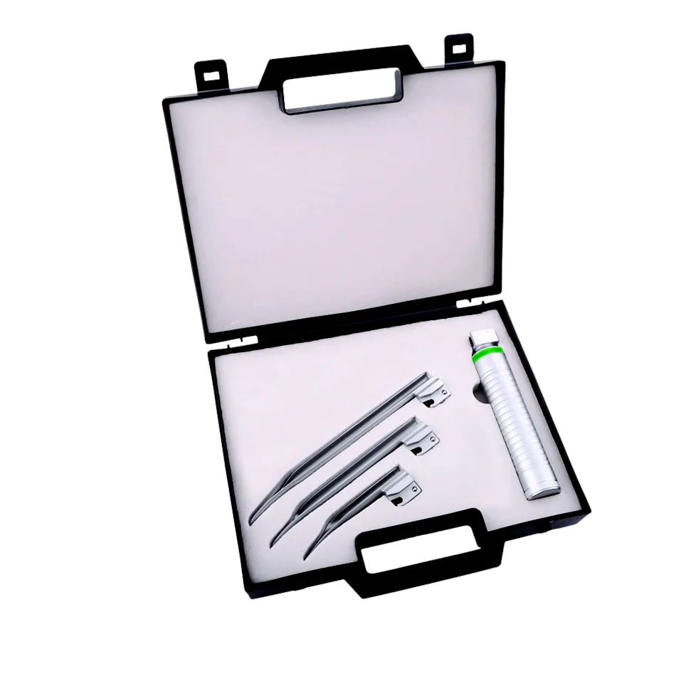 Laryngoskop weterynaryjny AUG® LED 2.5 V Miller z kompletem łyżek 2–4 - obrazek 2
